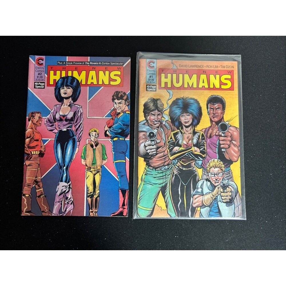 The New Humans #1 #2 Comic Book Lot Eternity Comics Ron Lim 2 Issues